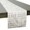 DII® 108" Silver Christmas Collage Table Runner
